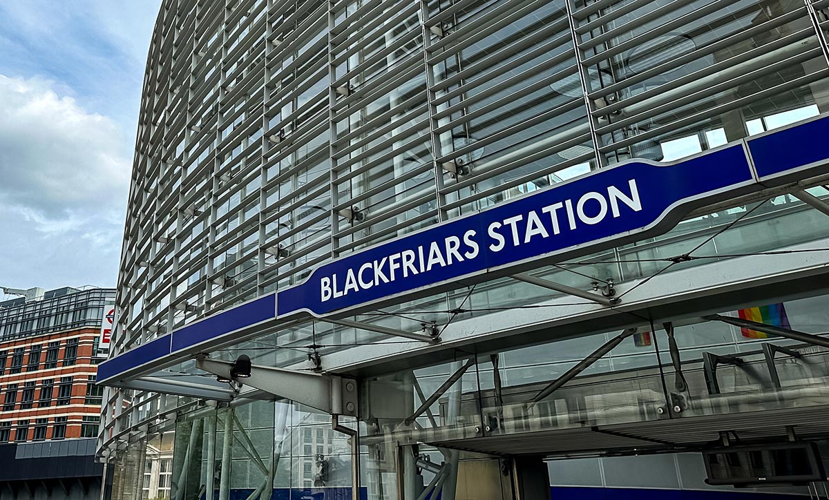 Network Rail at Blackfriars station